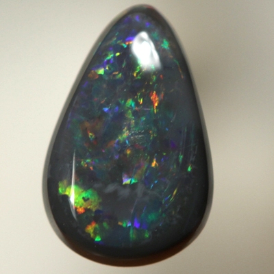 SOLID BLACK OPAL Double sided, rolling flashes and sparkles